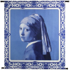 Wanddoek Meisje met de Parel Delftsblauw 105x98cm Kersten