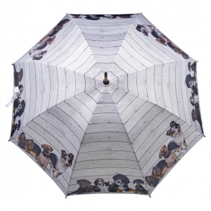 Paraplu Steigerhout Hondjes 105cm Mars&More