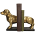 Boekensteunen Teckel Hond Antiek Goud Set Kersten