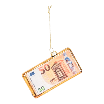 Biljet 50 euro Kerstbal Ornament Housevitamin 