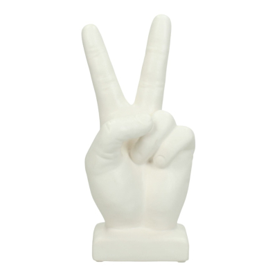 Ornament Hand Peace Teken10x22cm Kersten