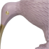 Kandelaar Vogel Lila met Goud 15cm Kersten