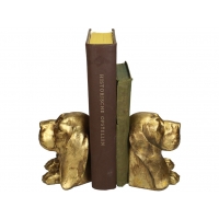 Boekensteunen Gouden Hondenkoppen Set Kersten