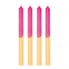 Kaarsen Set van 4 Dipdye Pink/Yellow Housevitamin