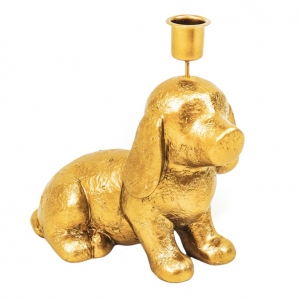 Kandelaar Gouden Hond 18cm Housevitamin
