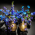 Kunstbloem Dahlia Blauw 74cm Pot&Vaas