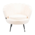 Fauteuil Schelp Teddy Wit met zware poot Housevitamin