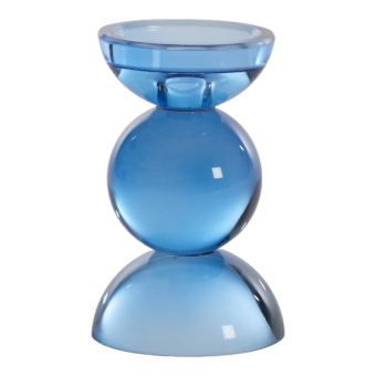 Kandelaar Blauw Glas Itinga 15,5cm Light&Living