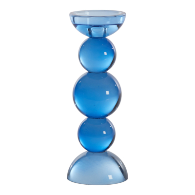 Kandelaar Blauw Glas Itinga 26,5cm Light&Living