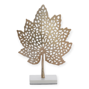 Ornament Blad /Leaf Goud Metaal 41cm Light&Living