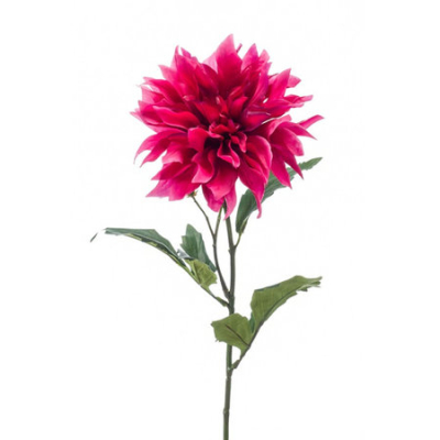 Kunstbloem Dahlia Fuchsia Zijde 60cm Pot&Vaas