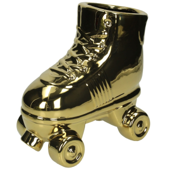 Plantenpot Rollerskate Goudkleurig 22x20cm Kersten