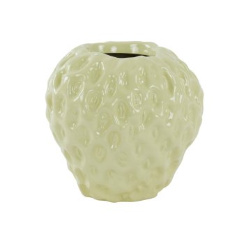 Vaas Aardbeien Strawberry Lichtgeel 23,5cm Light&Living