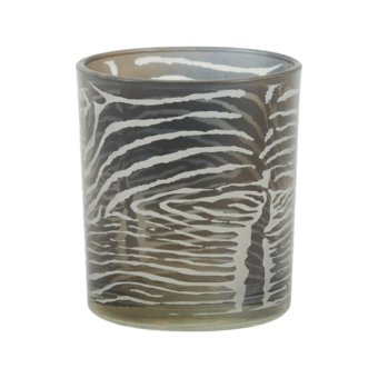 Waxinehouder Zebra Zwart-Wit 10cm Light&Living