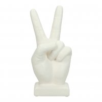 Ornament Hand Peace Teken10x22cm Kersten