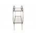 Side Table Iron Silver met glas 99x75cm Kersten