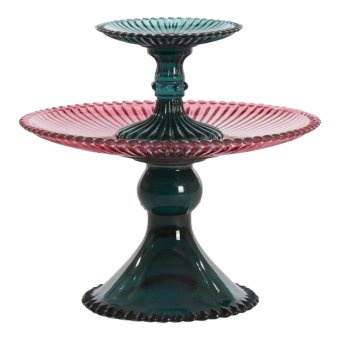 Etagere serveerschaal Buronda Groen, Roze Light&Living