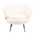 Fauteuil Schelp Teddy Wit met zware poot Housevitamin