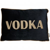 Kussen Vodka Zwart/Goud Fluweel 60x40cm Kersten