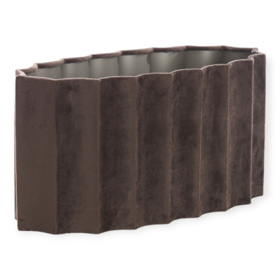 Lampenkap Sidli Ovaal Velvet Bruin 38x19cm Light&Living