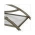 Side Table Iron Silver met glas 99x75cm Kersten