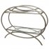 Side Table Iron Silver met glas 99x75cm Kersten